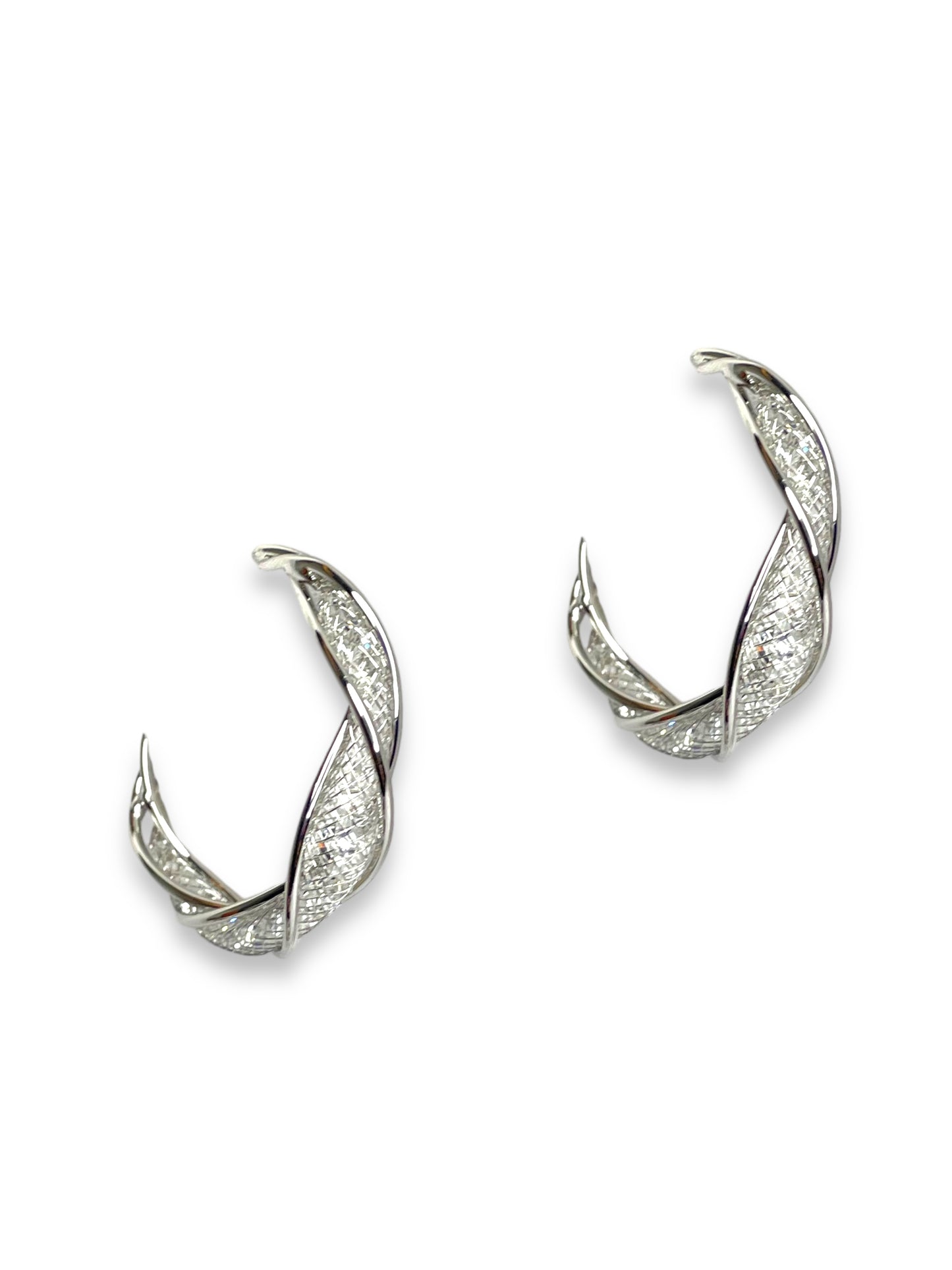 Chic Silver Hoops