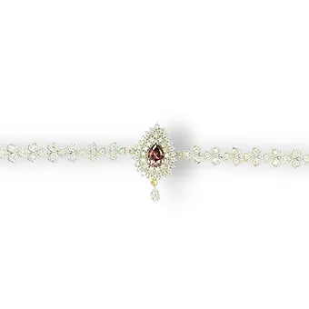 Spades of Zirconia Bracelet (Ruby)