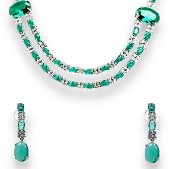 Double Layered Emerald necklace