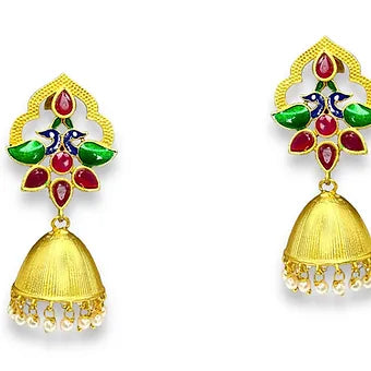 Enamel Peacock Earrings