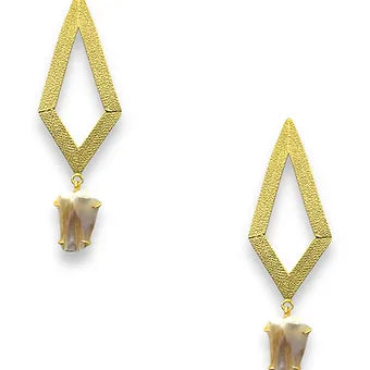 White'N'Gold Pearl Luxe Earrings