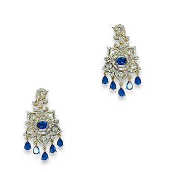 Dazzling Blue Kundan Set