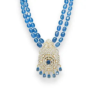 Dazzling Blue Kundan Set