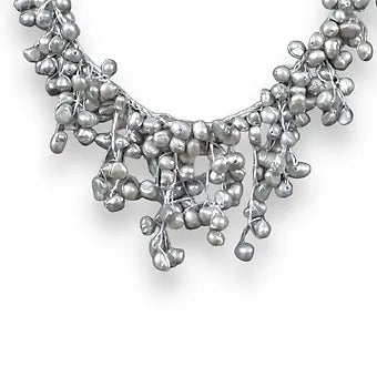 Silver Pearl Necklace