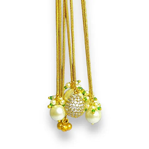 Chic Y knot Kundan Necklace