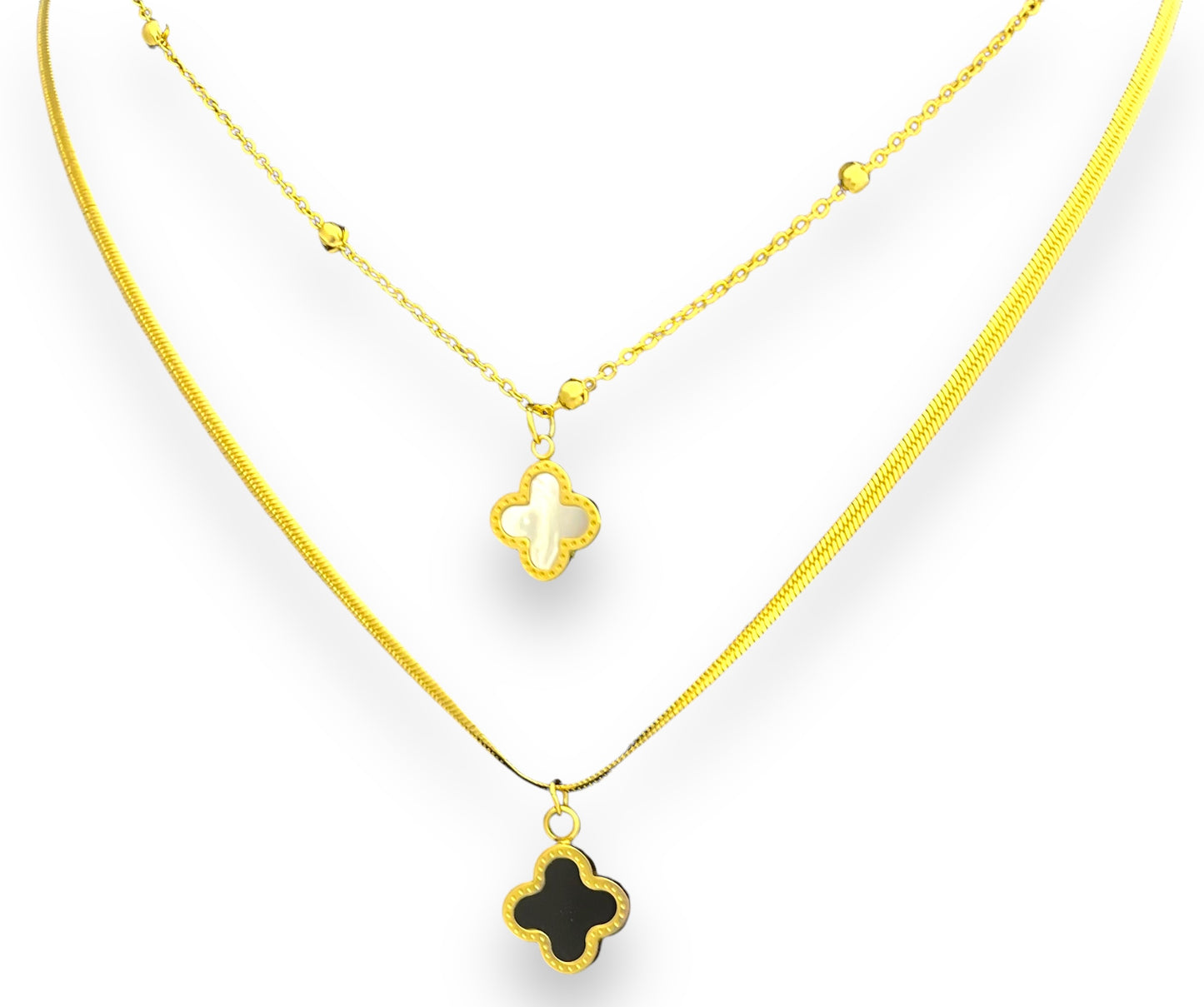 Double Layer Clover Necklace