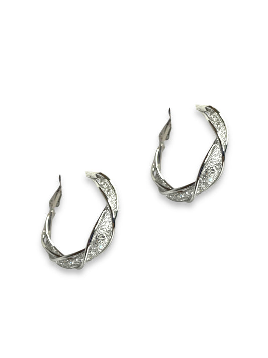 Chic Silver Hoops