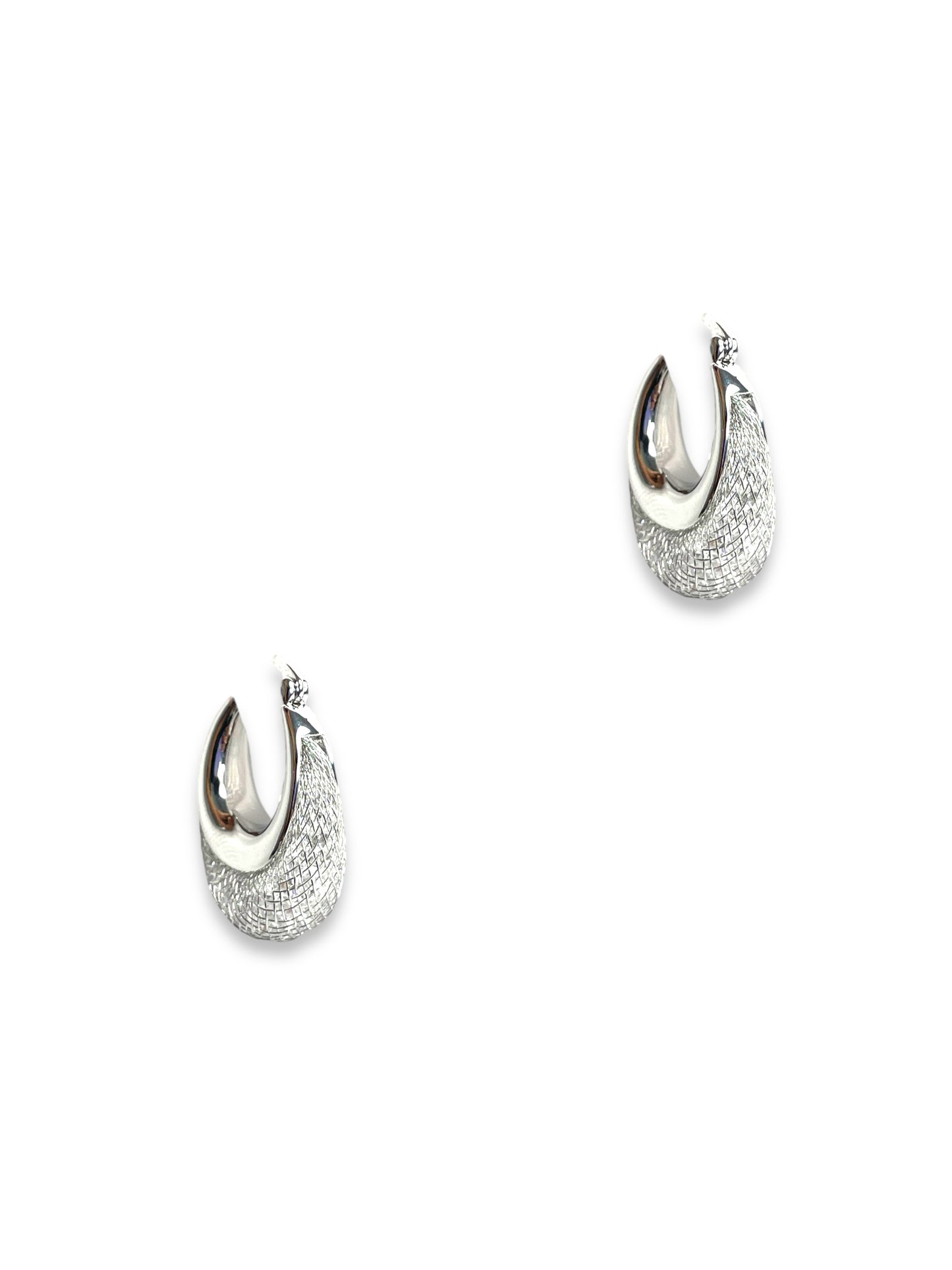 Shimmering Silver Hoops