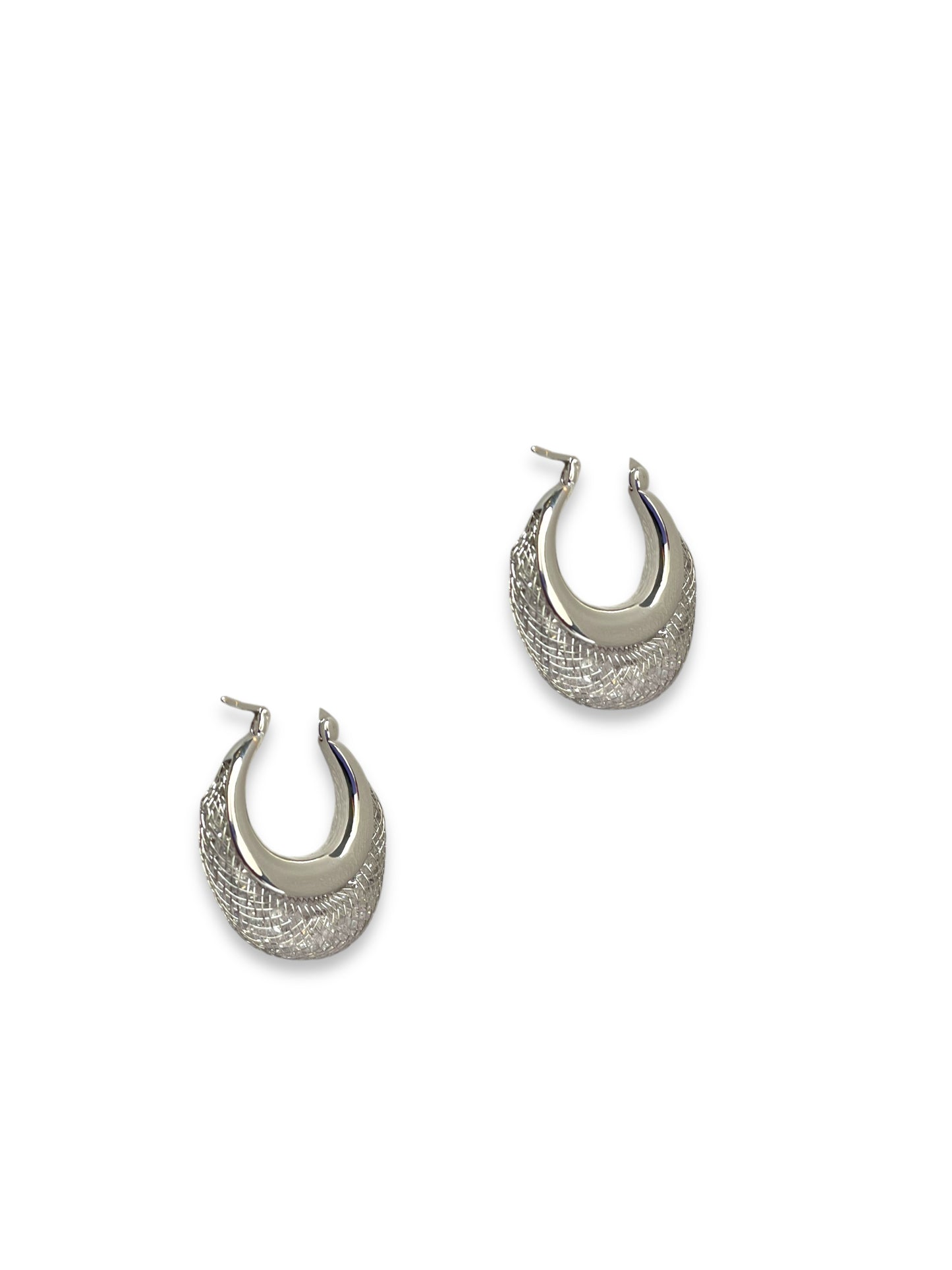 Shimmering Silver Hoops