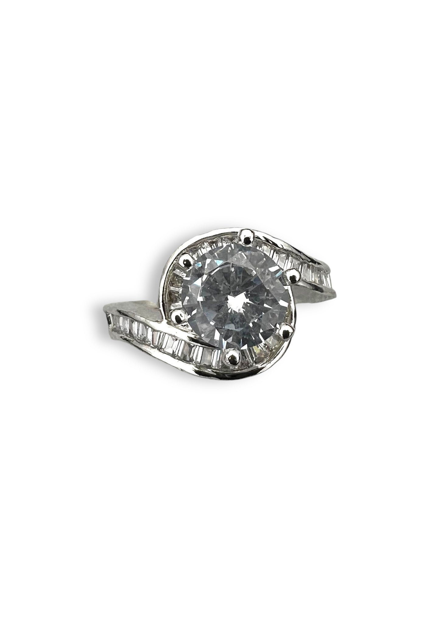 Silver Solitaire Ring