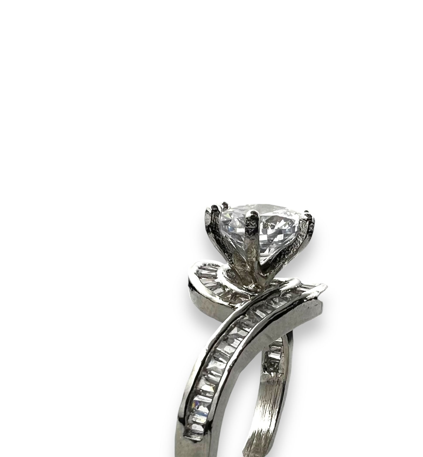 Silver Solitaire Ring