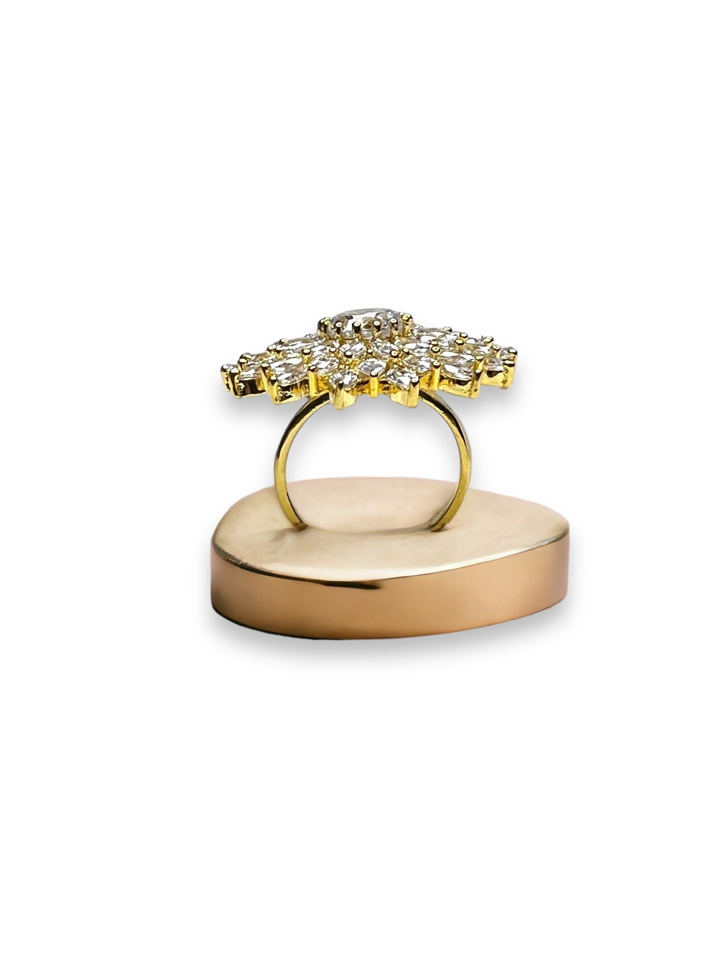 Zirconia Sunflower Ring